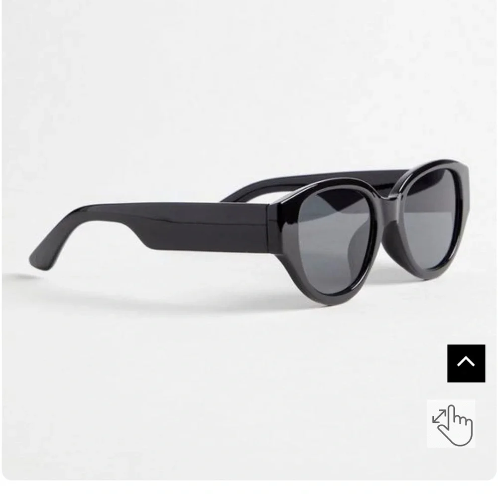 Torrid Black Angular Cateye Smoke Lens Sunglasses NWT